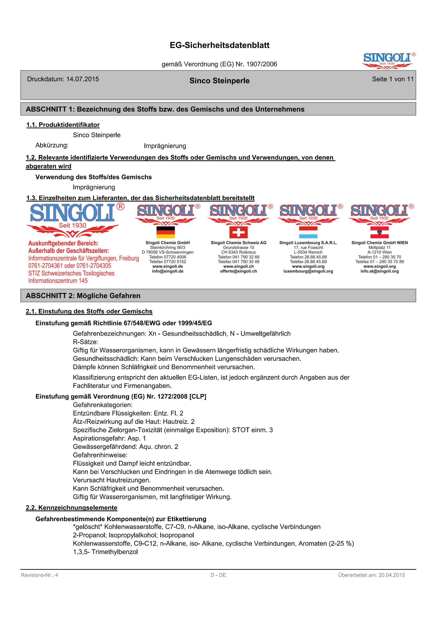 Primero Steinperle, Versiegelung für Innen- und Außenbereich, 1L Primero Steinperle, Versiegelung für Innen- und Außenbereich, 1L