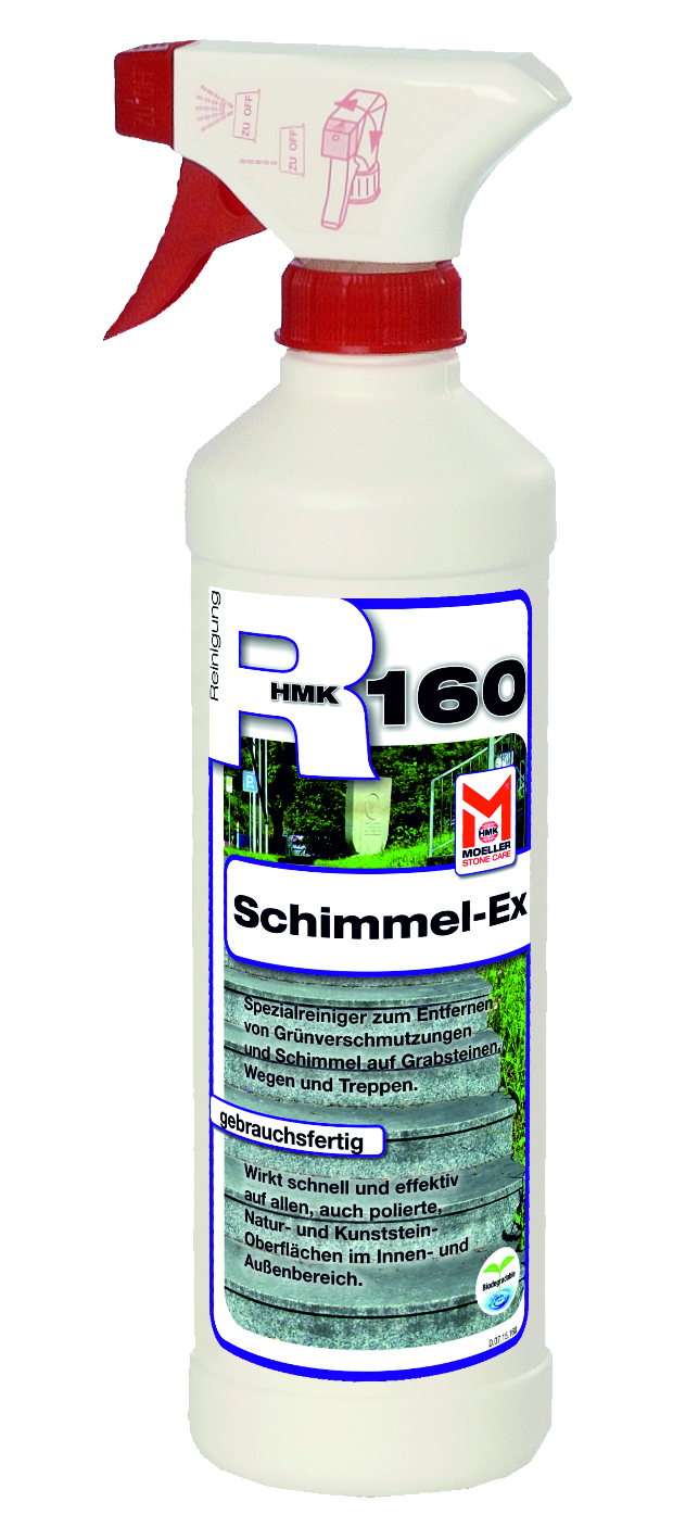 Primero R160 Schimmel-Ex, 0,475 l Sprühflasche für Naturstein und Fliesen Primero R160 Schimmel-Ex, 0,475 l Sprühflasche für Naturstein und Fliesen