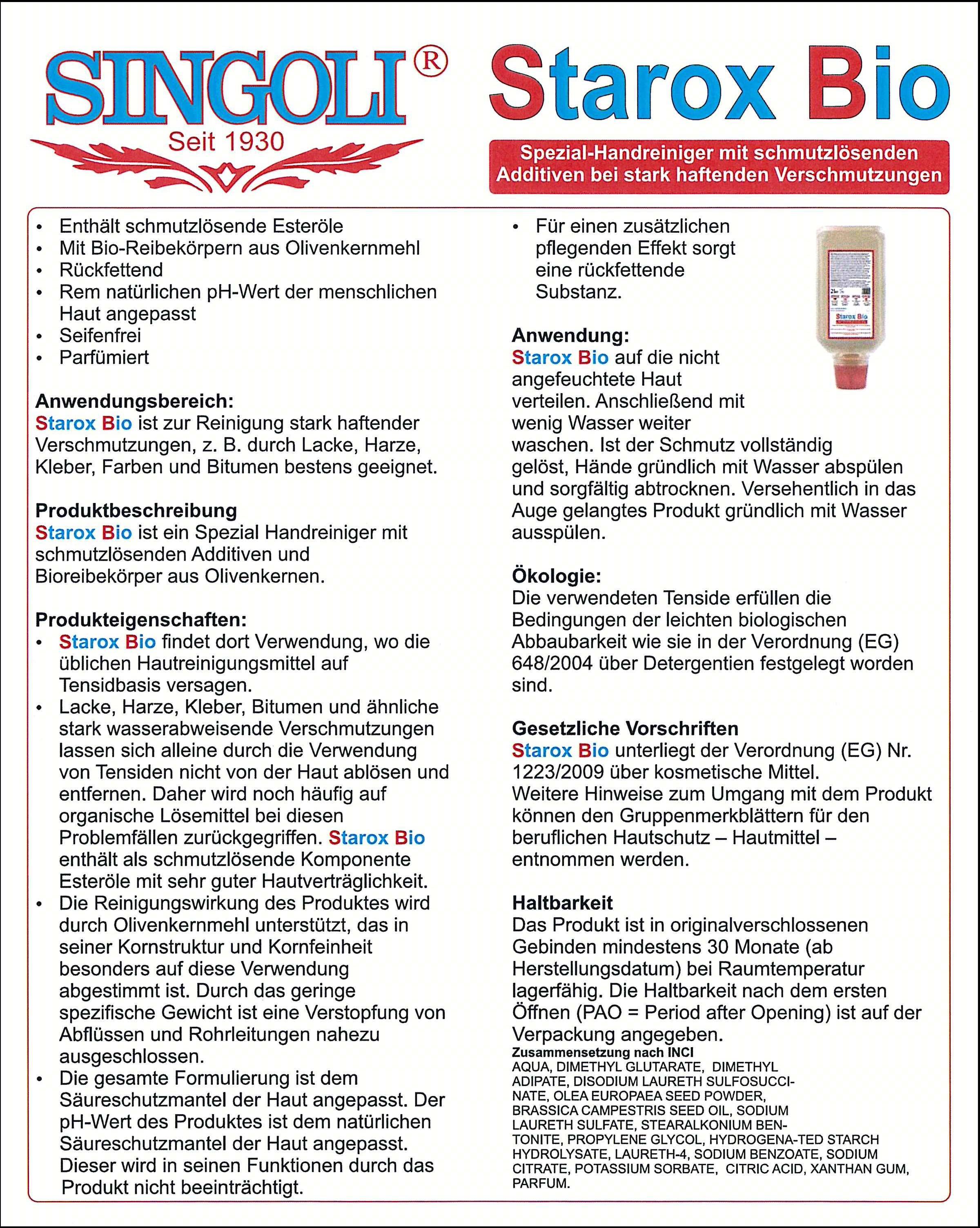 Primero Starox Bio Spezial-Handreiniger 1.000 ml 