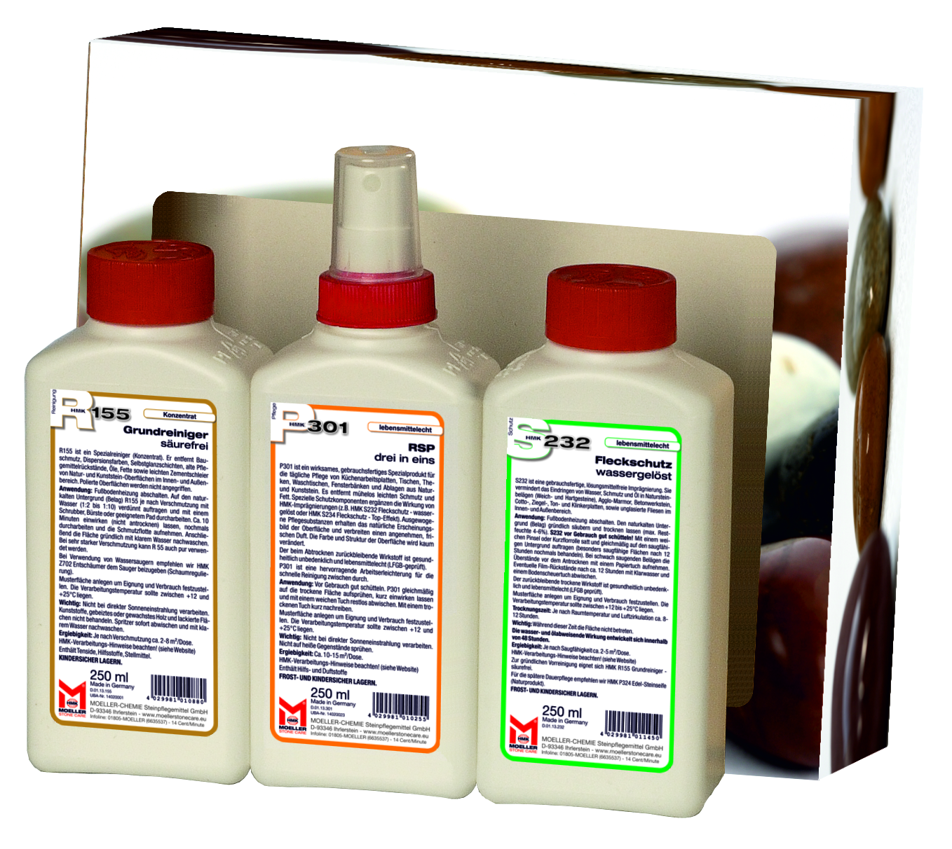 Primero M521 Naturstein-Pflege SET - Wassergelöst 3 x 250 ml, für Innen - Sonderpreis Primero M521 Naturstein-Pflege SET - Wassergelöst 3 x 250 ml, für Innen - Sonderpreis